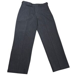 Dockers‎ Premium D04 Relaxed Fit Gray Dress Pants Men's W34 L32 Flat Front